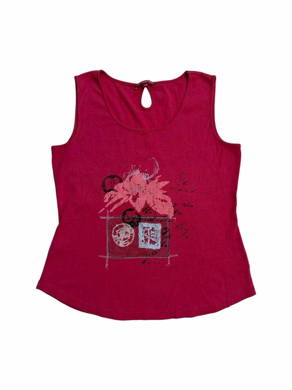 Hot Pink Graphic Tank Top